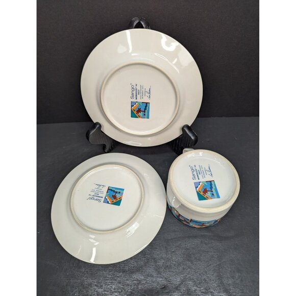 Vintage Sango Morocco 4837 Replacement Pieces 1 Flat Cup and 2 Saucer - Picture 7 of 9